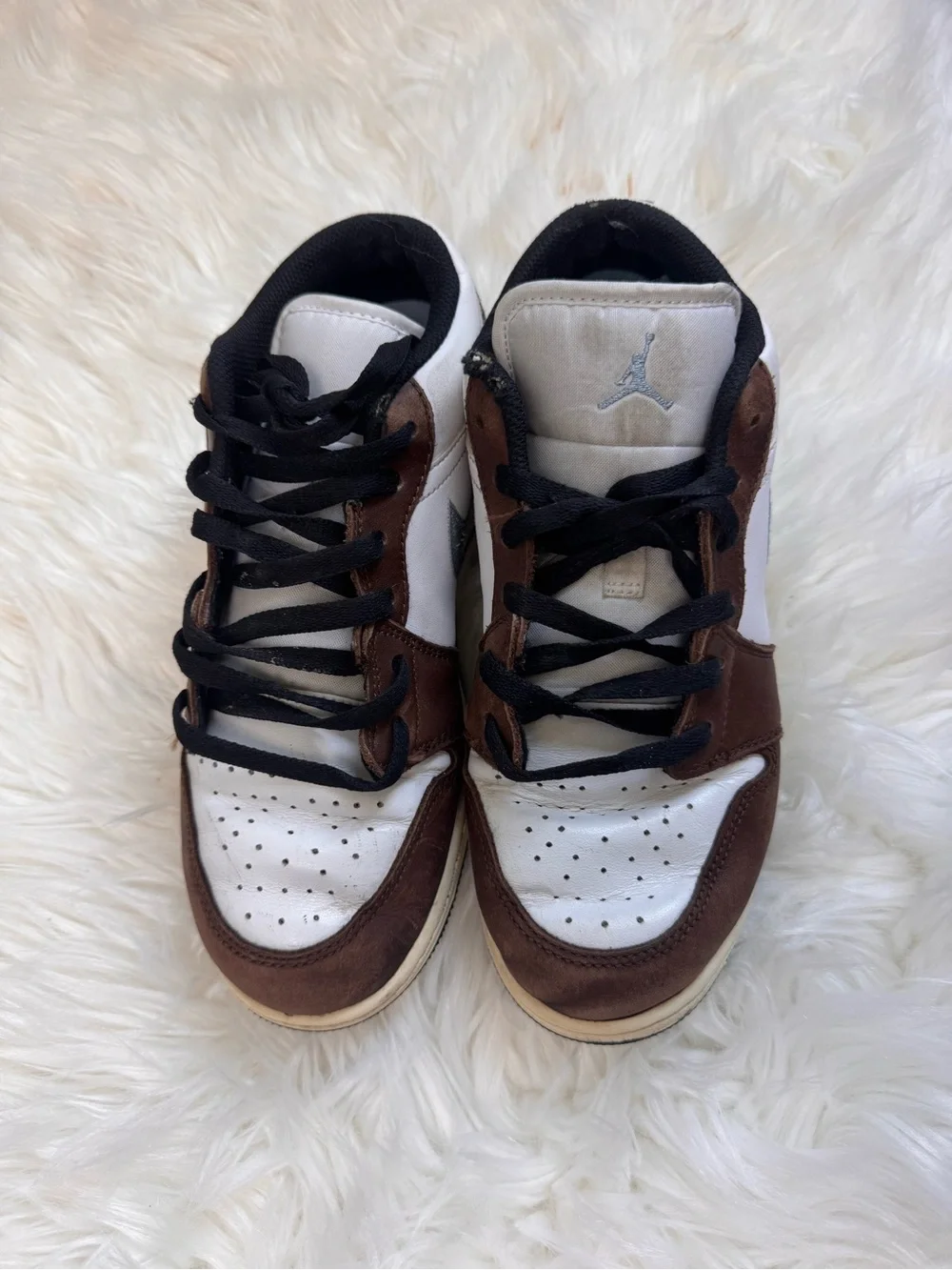 Nike Air Jordan retro 1 low mocha blue sneakers